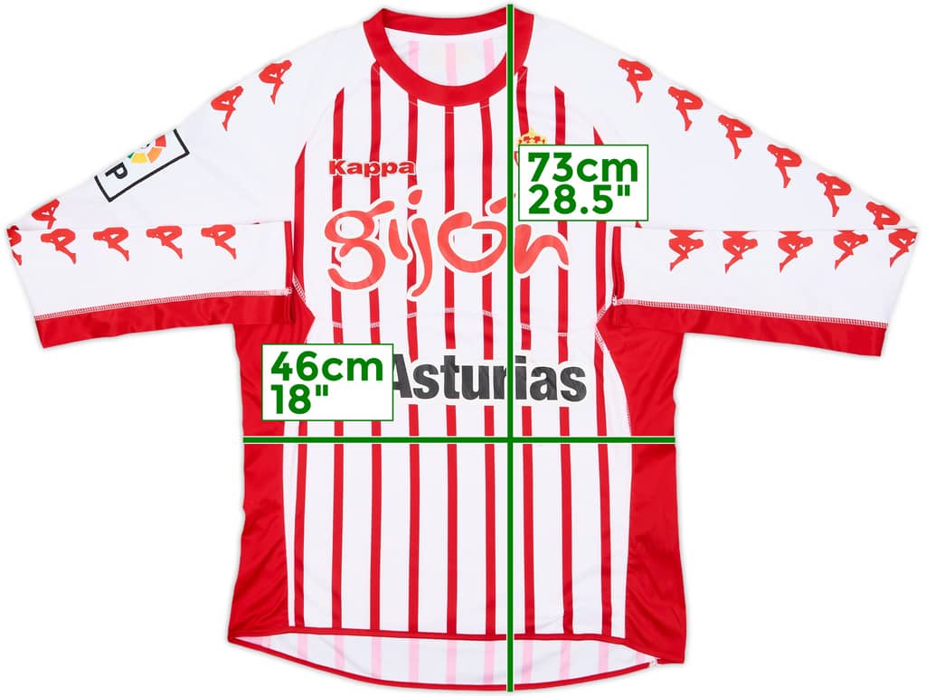 2011-12 Sporting Gijon Home L/S Shirt - 6/10 - (S)