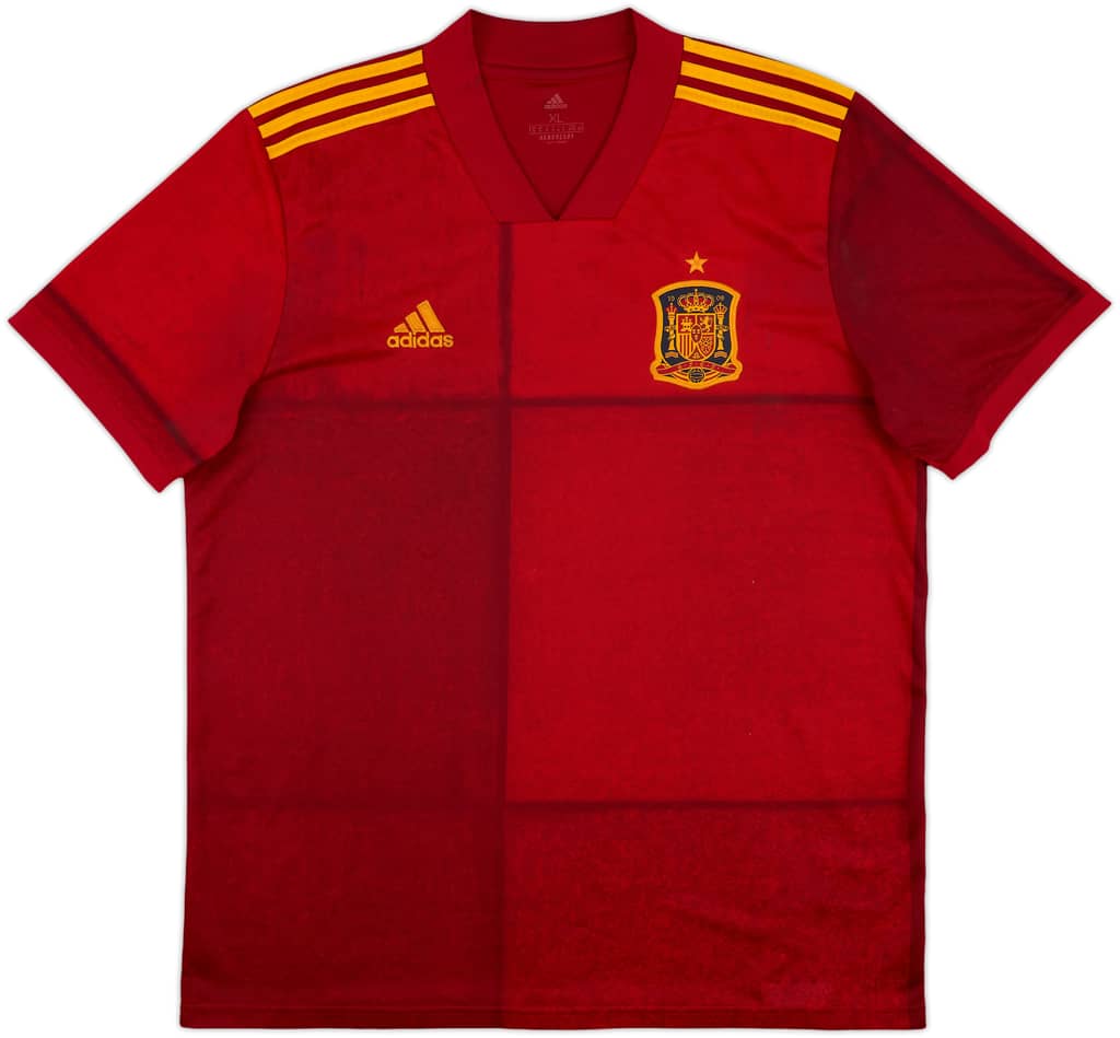 2020-21 Spain Home Shirt - 8/10 - (XL)