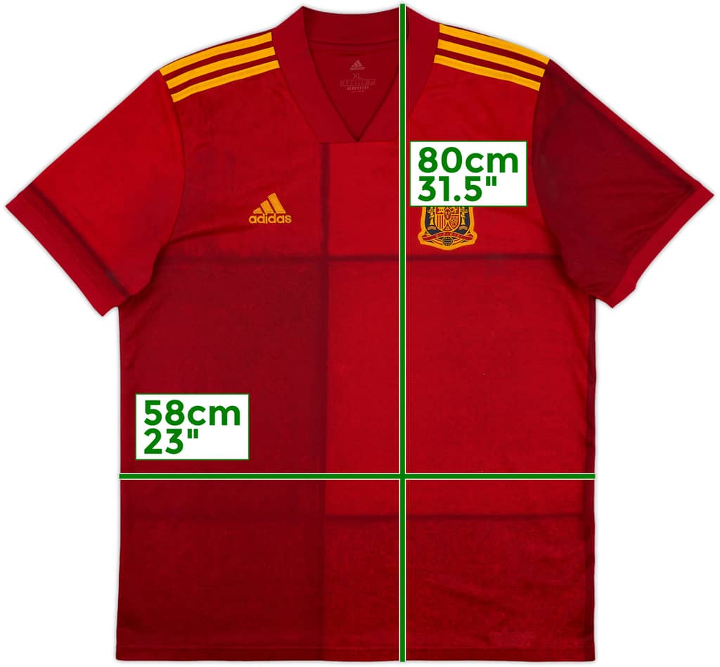 2020-21 Spain Home Shirt - 8/10 - (XL)