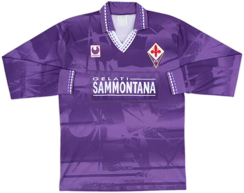 1994-95 Fiorentina Basic Home L/S Shirt - 8/10 - (M)