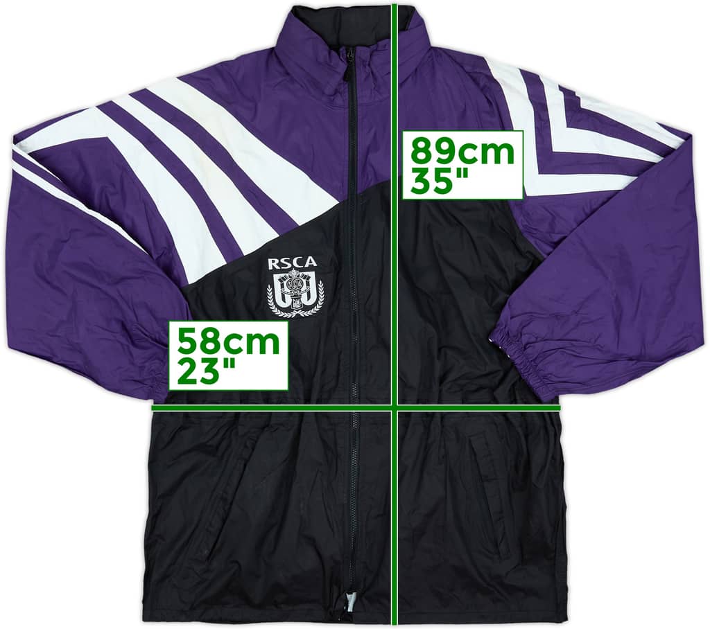 1993-94 Anderlecht adidas Hooded Rain Jacket - 8/10 - (L/XL)
