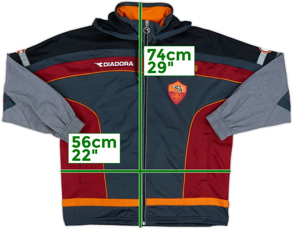 1999-00 Roma Diadora Hooded Track Jacket - 8/10 - (XL)