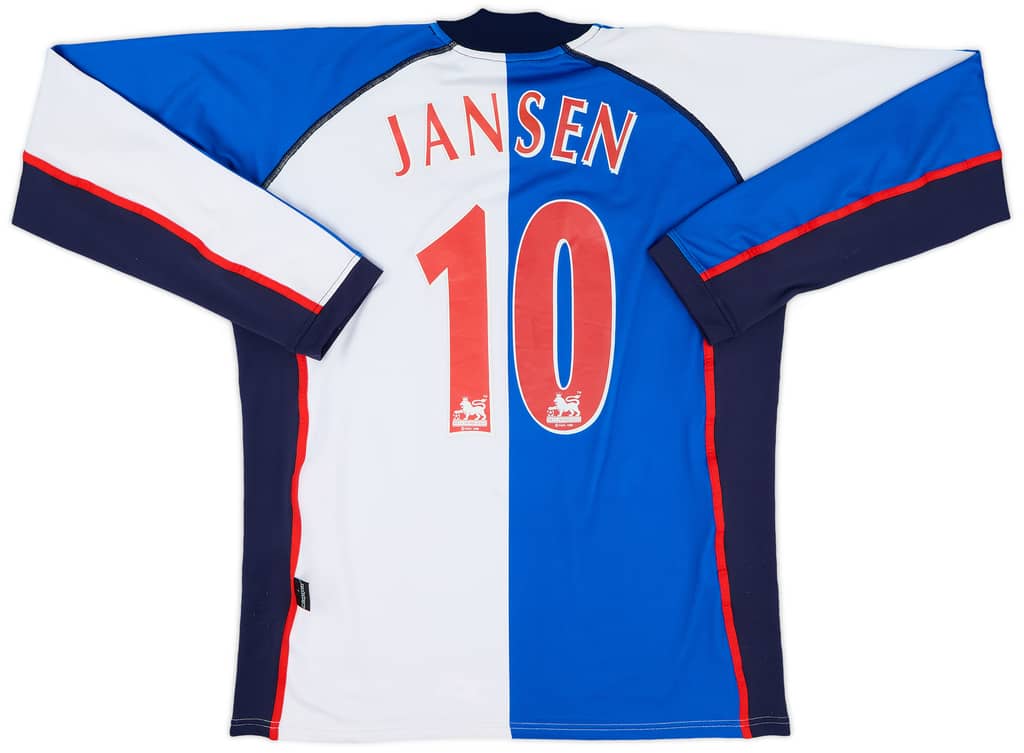 2002-03 Blackburn Home L/S Shirt Jansen #10 - 8/10 - (L)