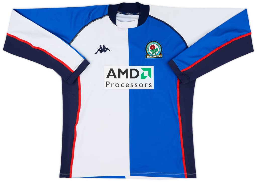 2002-03 Blackburn Home L/S Shirt Jansen #10 - 8/10 - (L)
