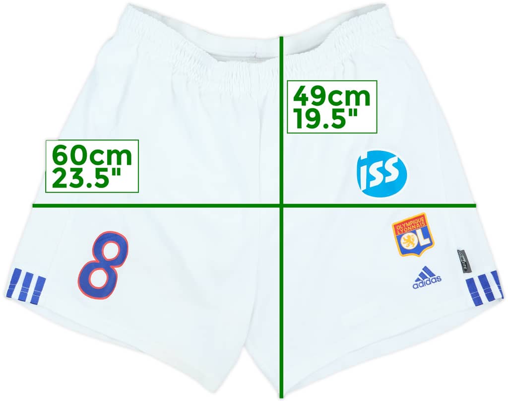 2001-02 Lyon Player Issue Home Shorts #8 (Laigle) - 6/10 - (XL)