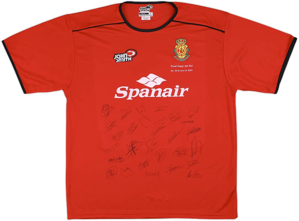 2002-03 Real Mallorca 'Squad Signed' Home Shirt - 8/10 - (XL)
