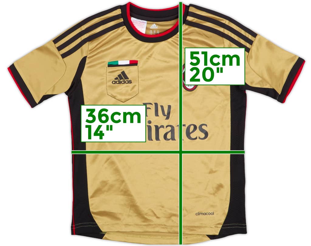 2013-14 AC Milan Third Shirt - 8/10 - (7-8 Years)