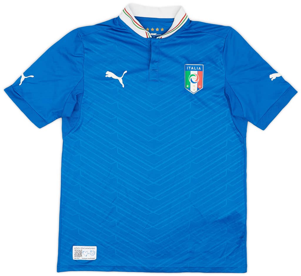 2012-13 Italy Home Shirt - 9/10 - (XL.Boys)