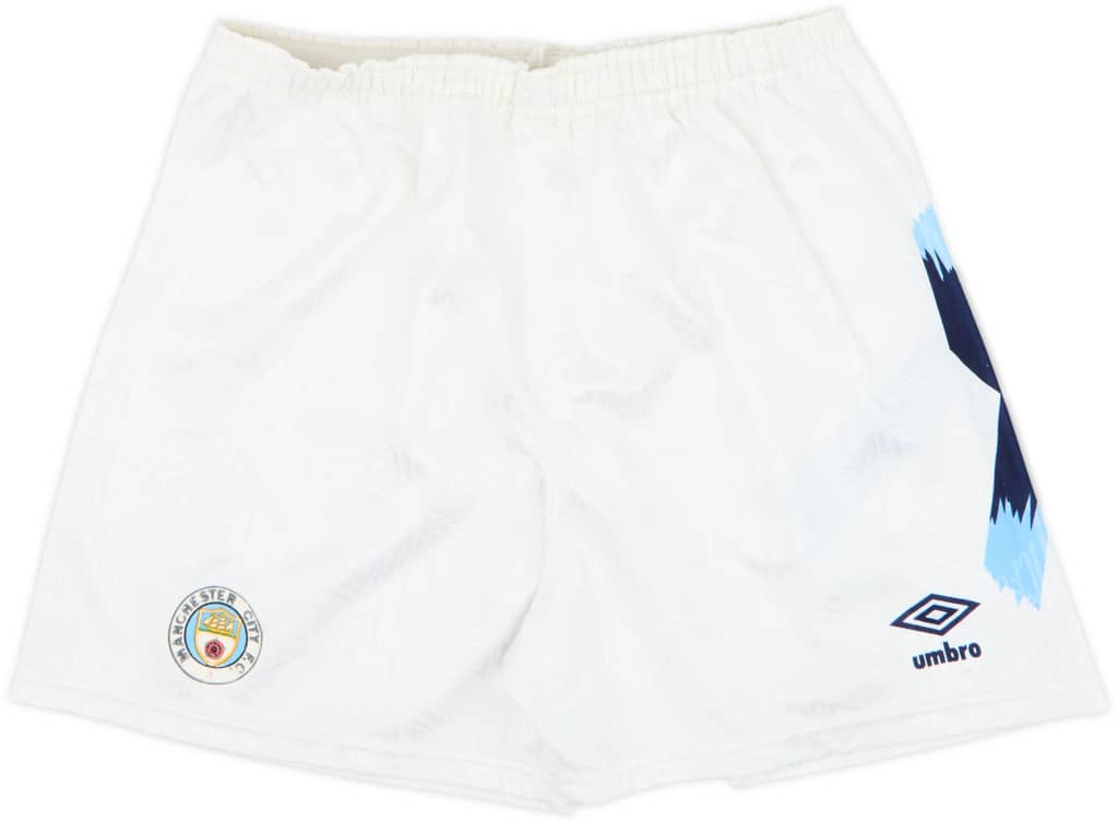 1991-93 Manchester City Home Shorts - 7/10 - (M)
