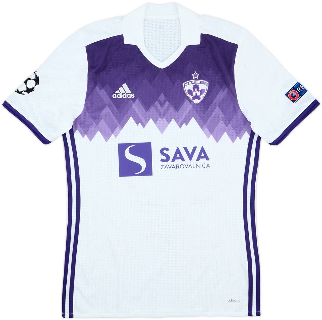 2017-18 NK Maribor Match Issue Signed Champions League Away Shirt Sme #44