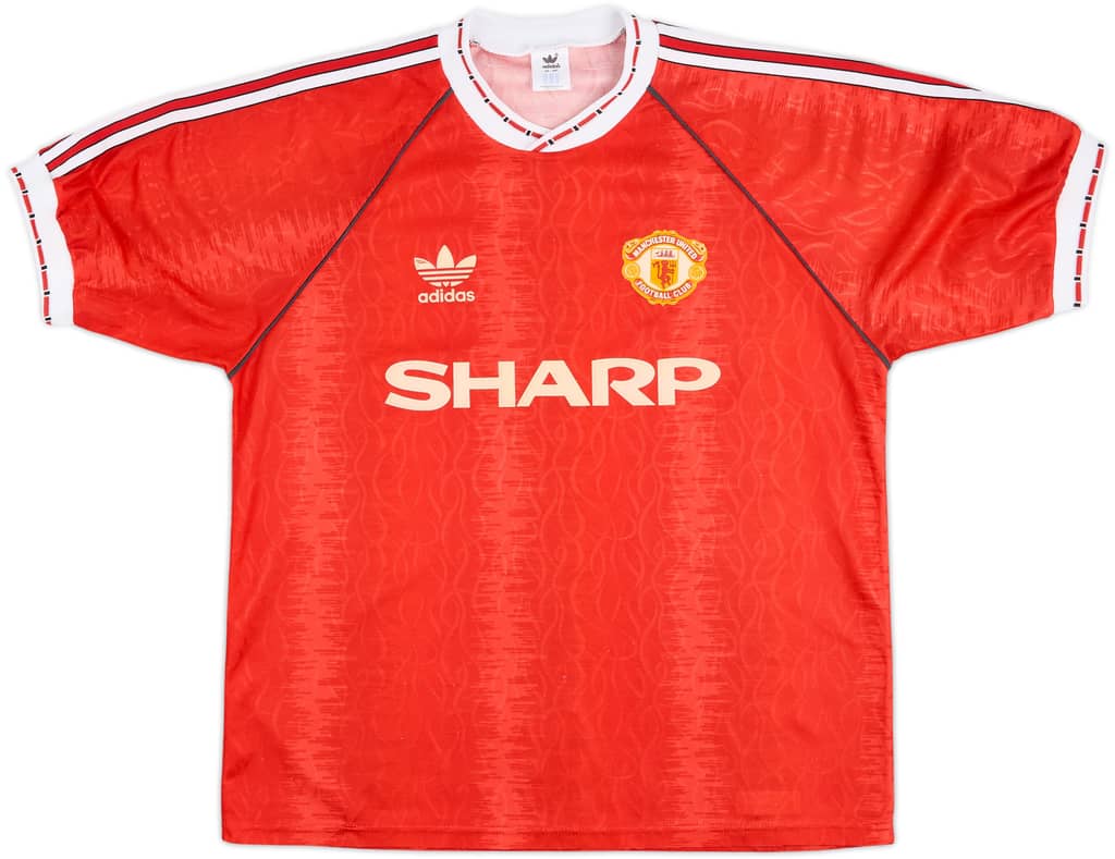 1990-92 Manchester United Home Shirt - 6/10 - (L)