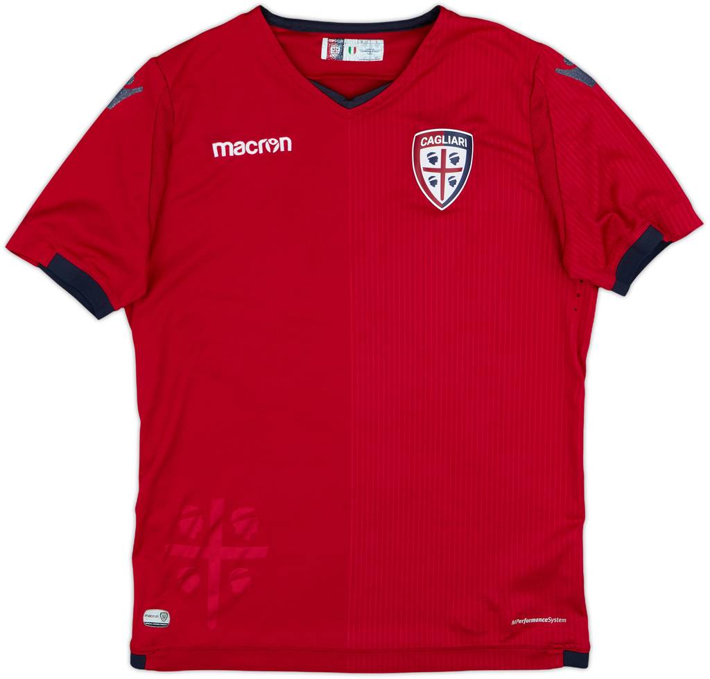 2017-18 Cagliari Macron Training Shirt - 7/10 - (XL.Boys)
