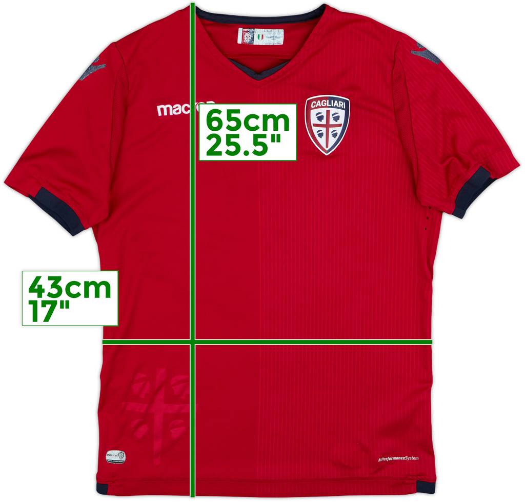 2017-18 Cagliari Macron Training Shirt - 7/10 - (XL.Boys)