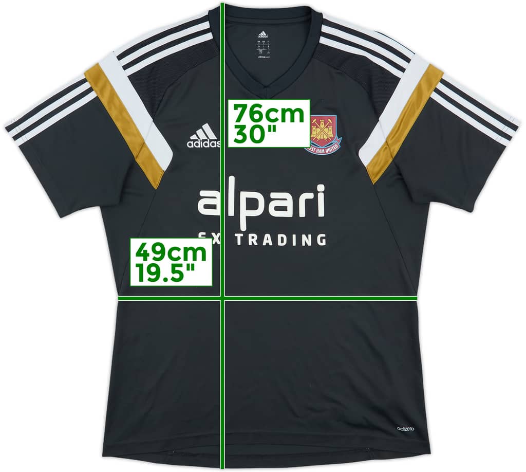2014-15 West Ham adidas Training Shirt - 8/10 - (L)
