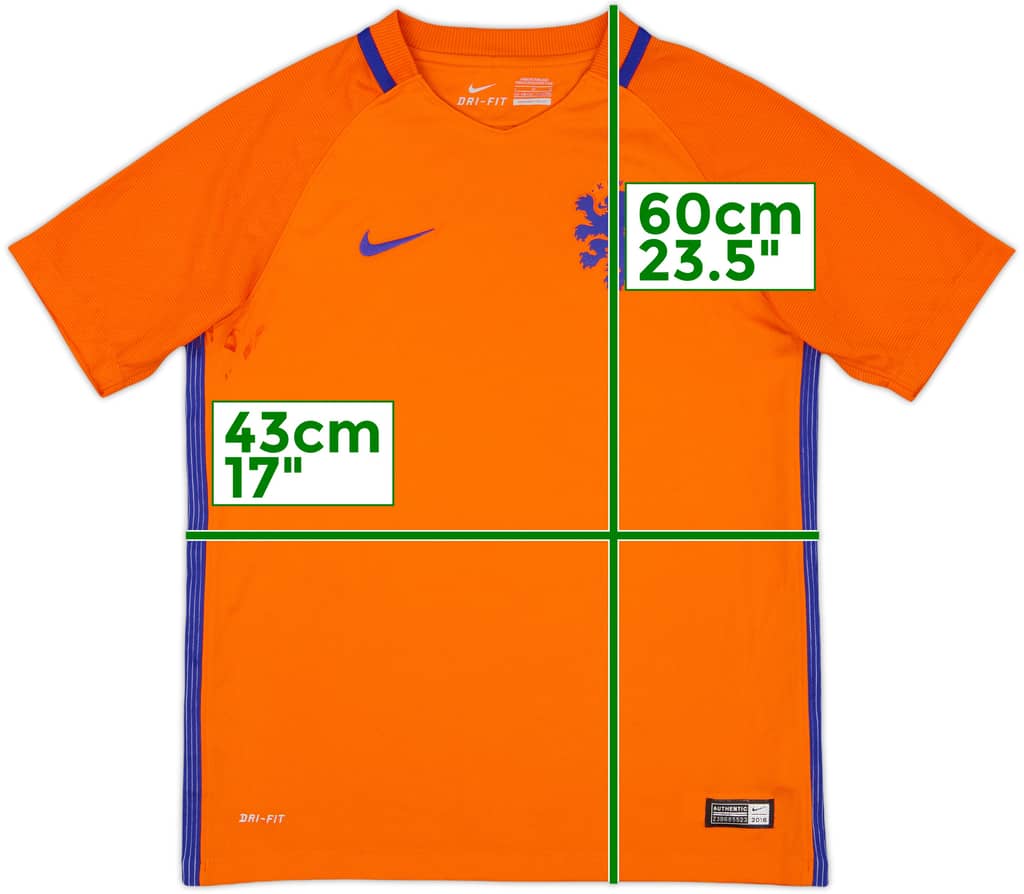 2016 Netherlands Home Shirt - 9/10 - (L.Boys)