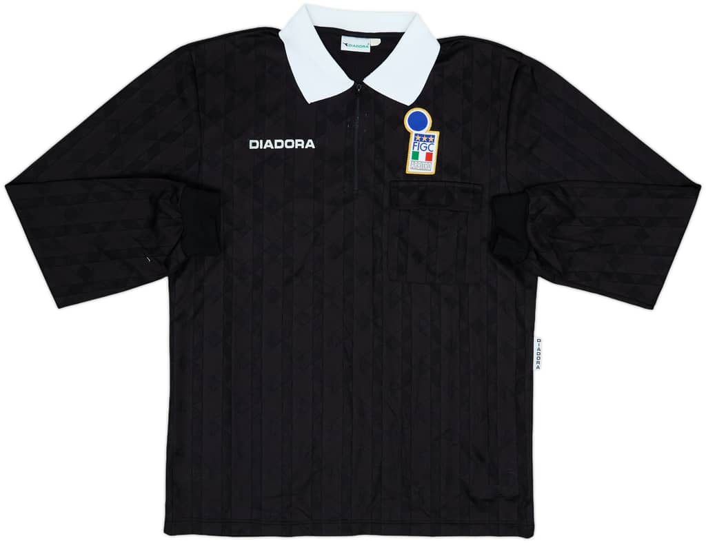 1990s Italy FIGC Diadora Referee L/S Shirt - 8/10 - (L)