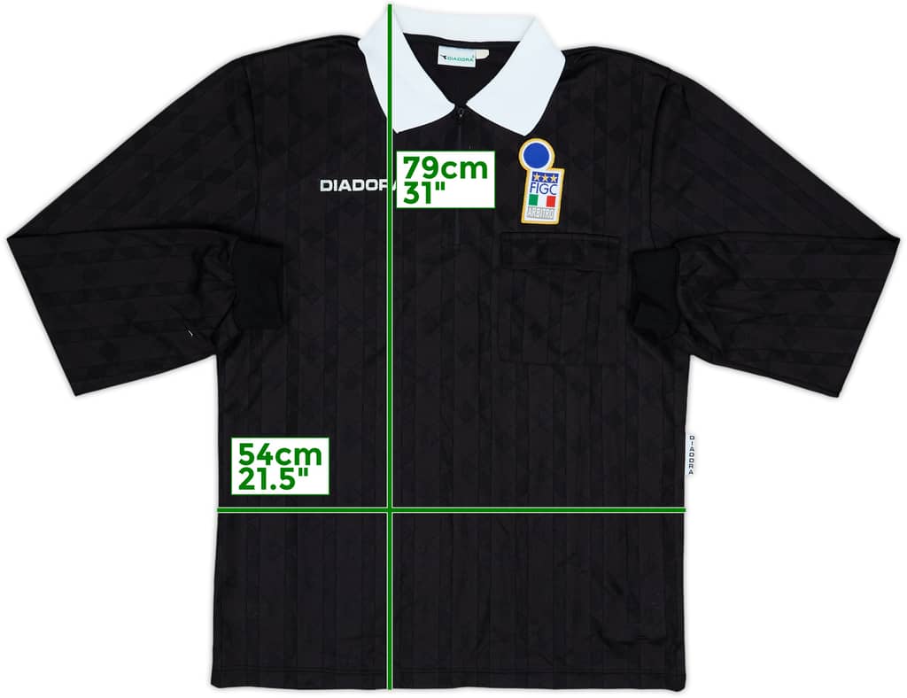 1990s Italy FIGC Diadora Referee L/S Shirt - 8/10 - (L)