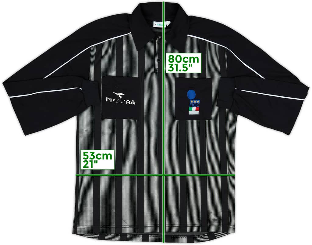 1990s Italy FIGC Diadora Referee L/S Shirt - 5/10 - (L)