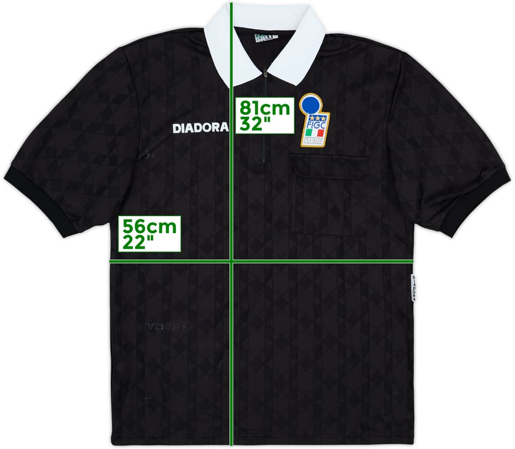1990s Italy FIGC Diadora Referee L/S Shirt - 7/10 - (L)