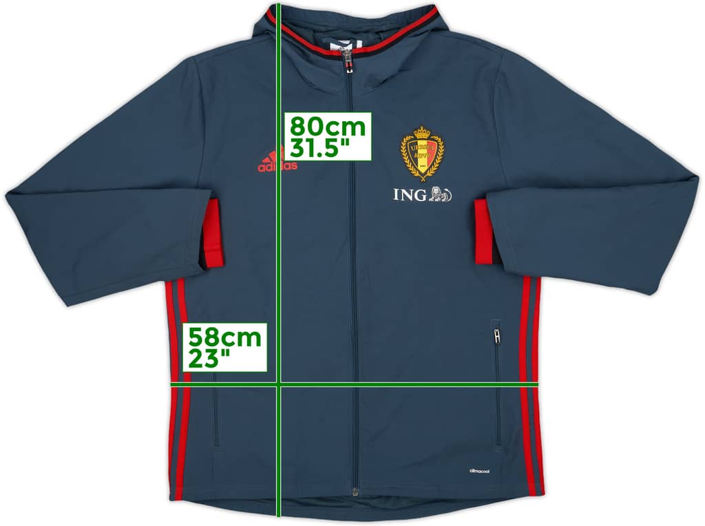 2016-17 Belgium adidas Hooded Rain Jacket - 9/10 - (L)