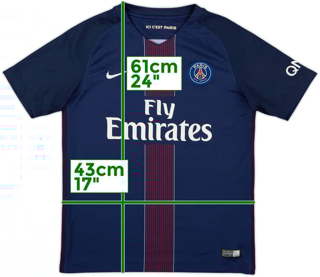 2016-17 Paris Saint-Germain Home Shirt - 7/10 - (L.Boys)
