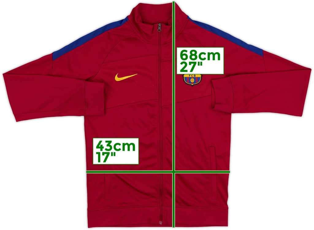 2021-22 Barcelona Nike Track Jacket - 8/10 - (L.Boys)