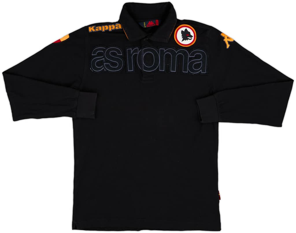 2009-10 Roma Kappa Polo L/S Shirt - 9/10 - (S)