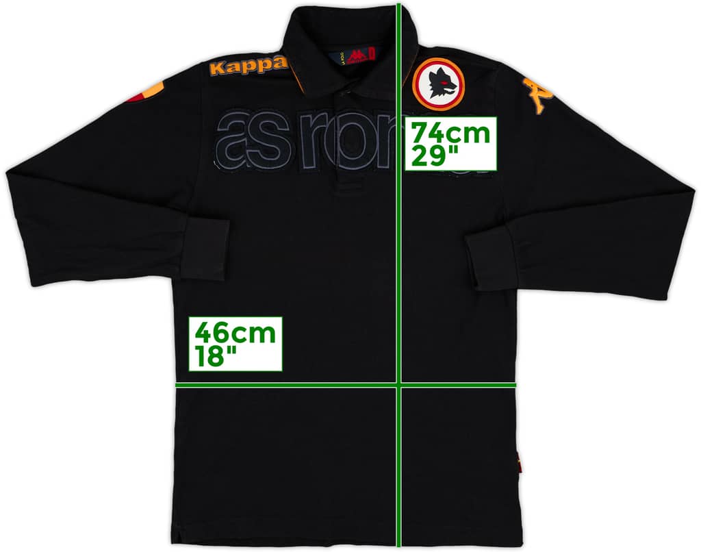 2009-10 Roma Kappa Polo L/S Shirt - 9/10 - (S)