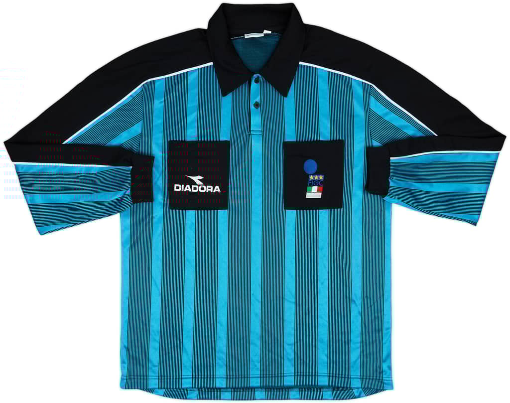 1990s Italy FIGC Diadora Referee L/S Shirt - 7/10 - (XXL)
