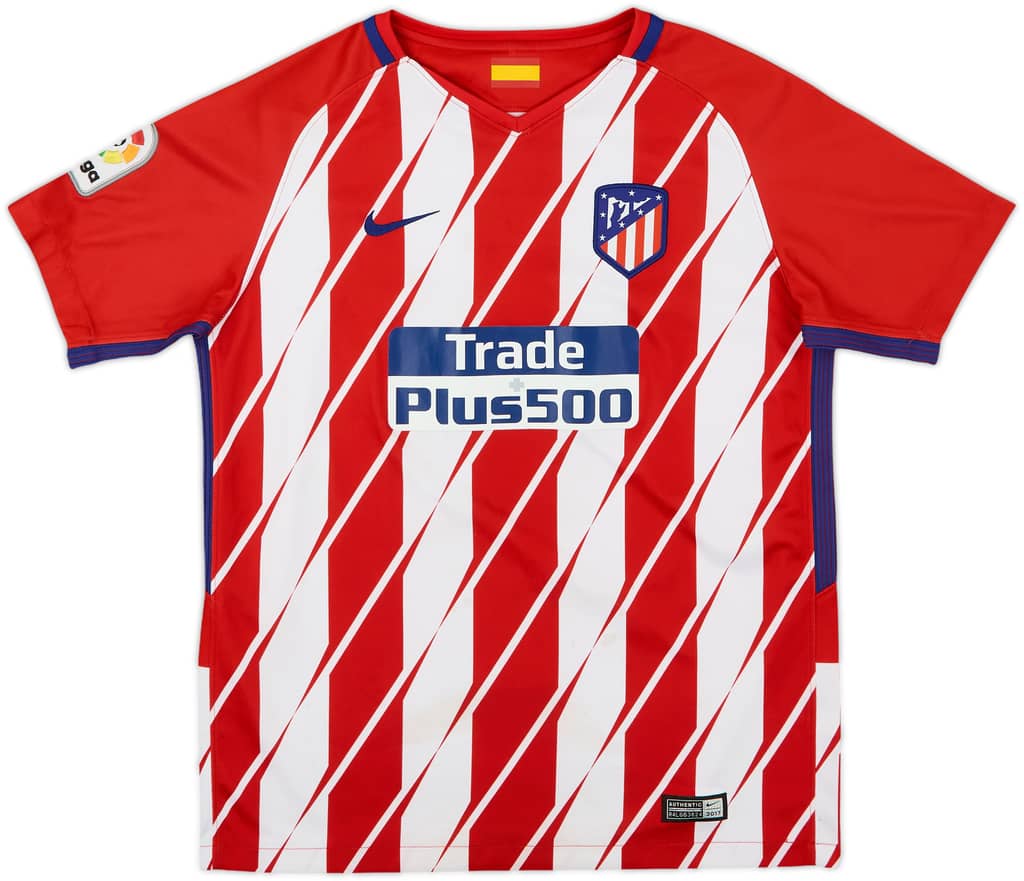 2017-18 Atletico Madrid Home Shirt - 6/10 - (L.Boys)