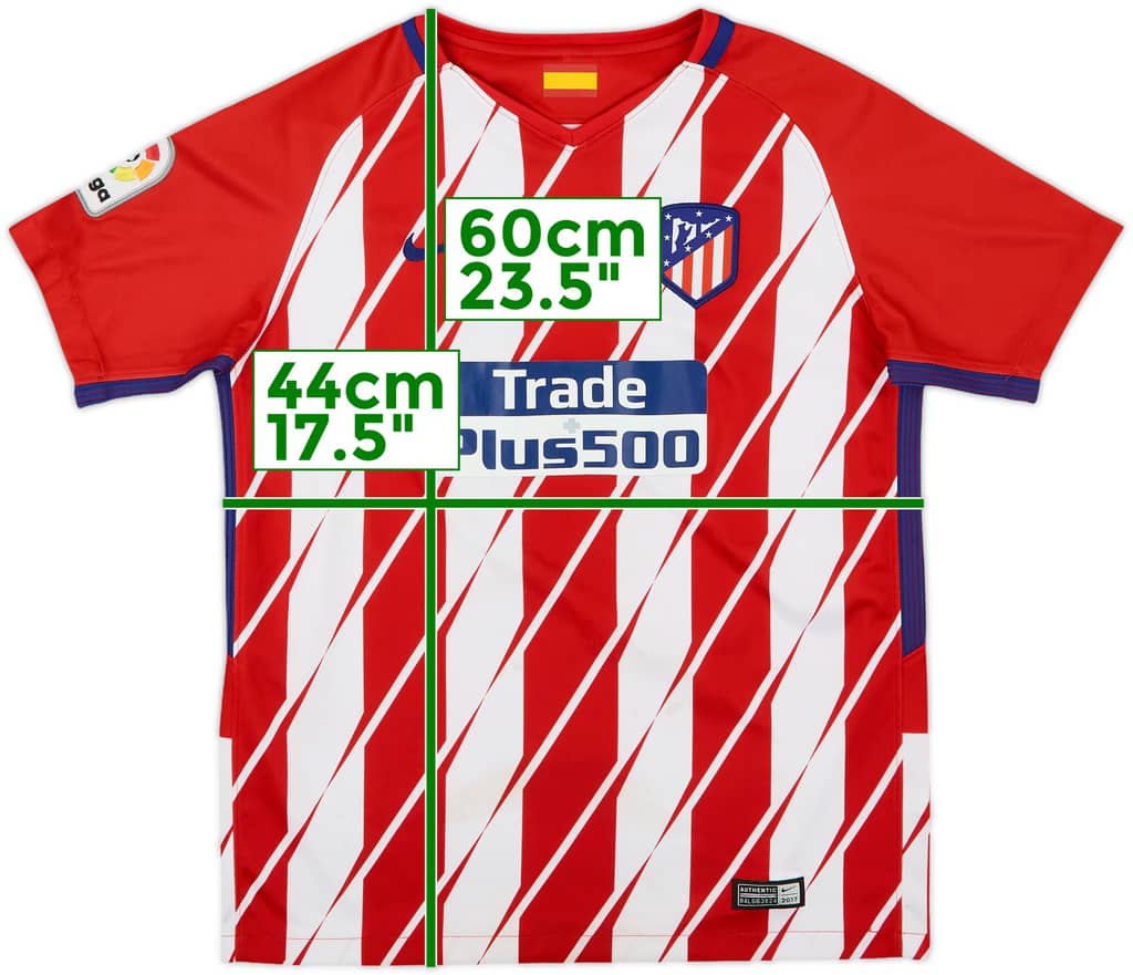 2017-18 Atletico Madrid Home Shirt - 6/10 - (L.Boys)