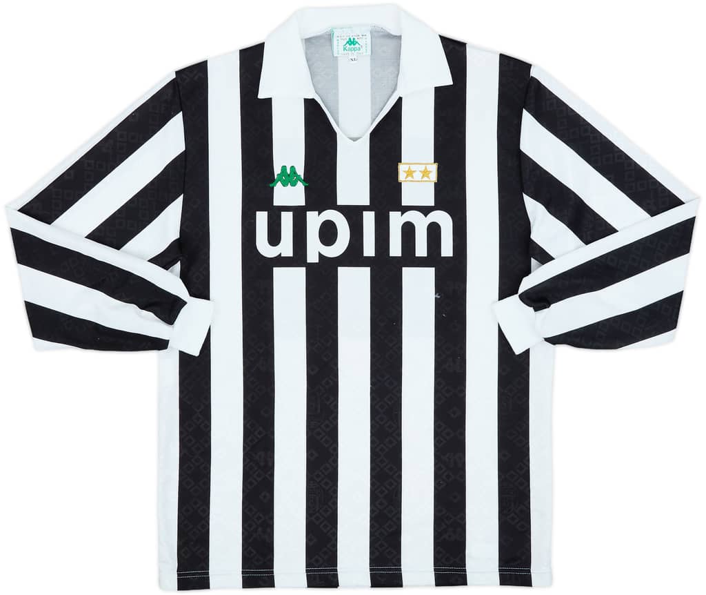 1991-92 Juventus Home L/S Shirt - 9/10 - (XL)