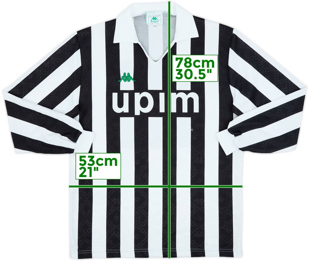 1991-92 Juventus Home L/S Shirt - 9/10 - (XL)
