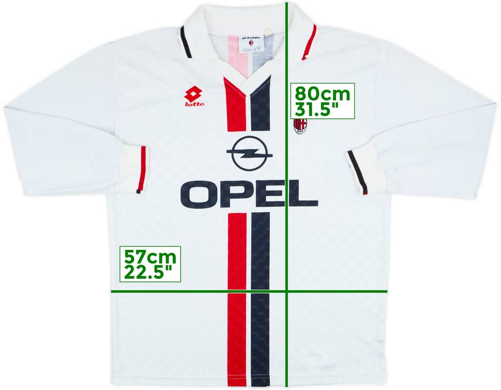 1995-96 AC Milan Away L/S Shirt - 9/10 - (XL)