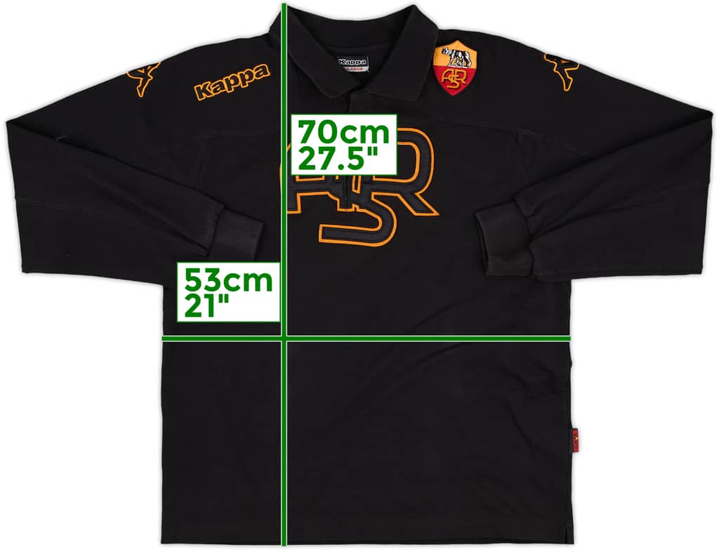 2012-13 Roma Kappa Polo L/S Shirt - 9/10 - (XL)