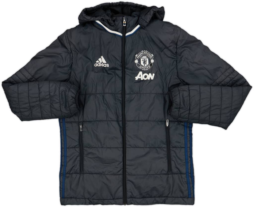 2016-17 Manchester United adidas Padded Bench Coat - 6/10 - (S)