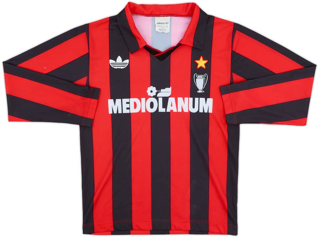 1990-91 AC Milan Home Shirt - 9/10 - (XS)