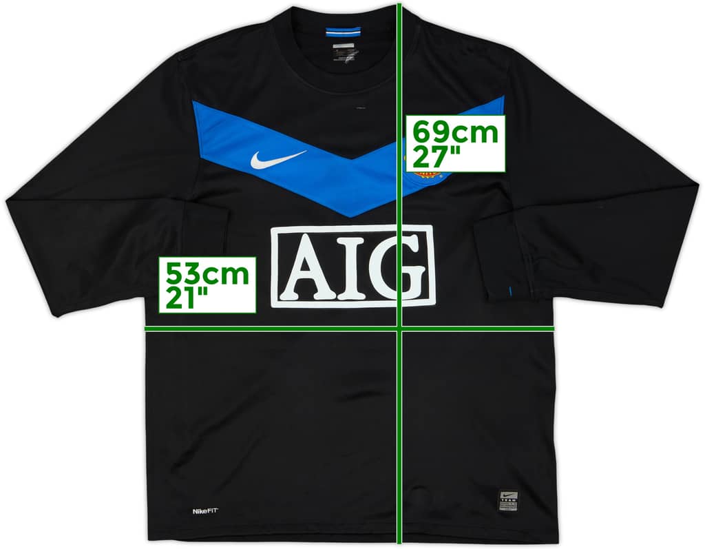 2009-10 Manchester United Away L/S Shirt - 6/10 - (M)