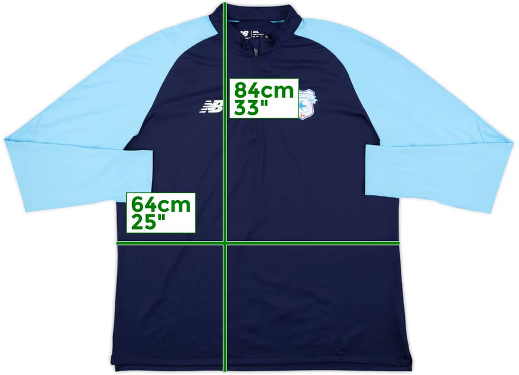 2023-24 Cardiff City New Balance 1/4 Zip Drill Top - 7/10 - (3XL)