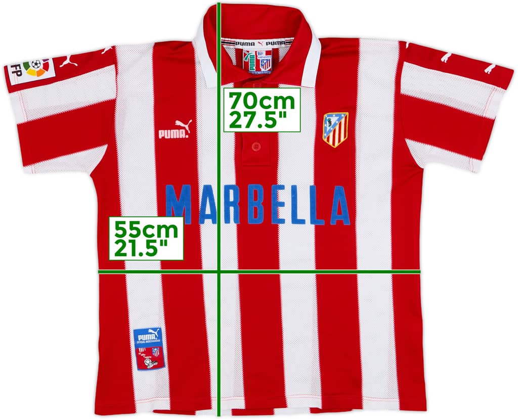 1997-98 Atletico Madrid Home Shirt - 7/10 - (S)