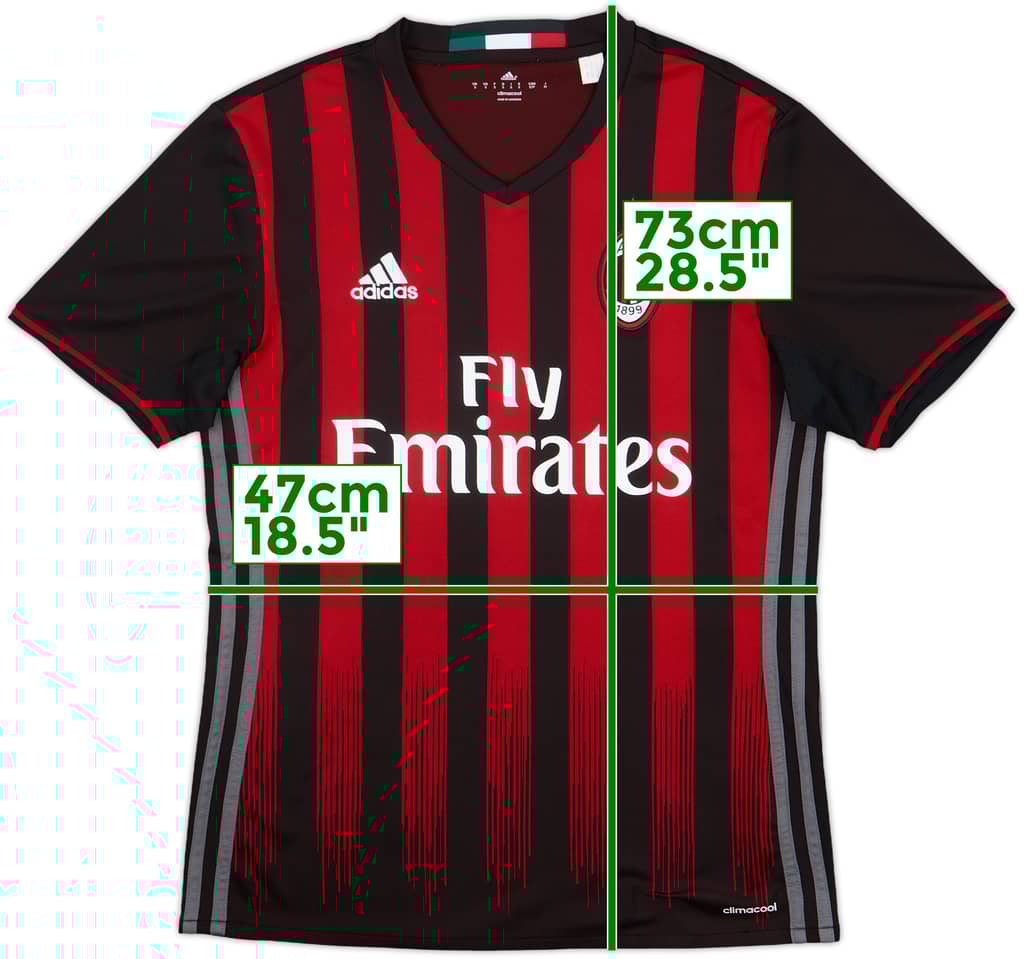 2016-17 AC Milan Home Shirt - 7/10 - (S)