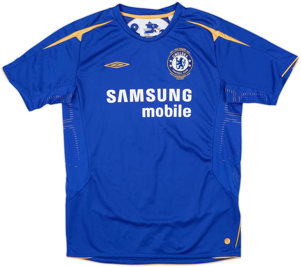 2005-06 Chelsea Centenary Home Shirt - 10/10 - (L.Boys)