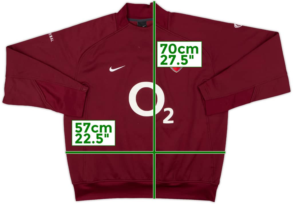 2005-06 Arsenal Nike Sweat Top - 7/10 - (XL)