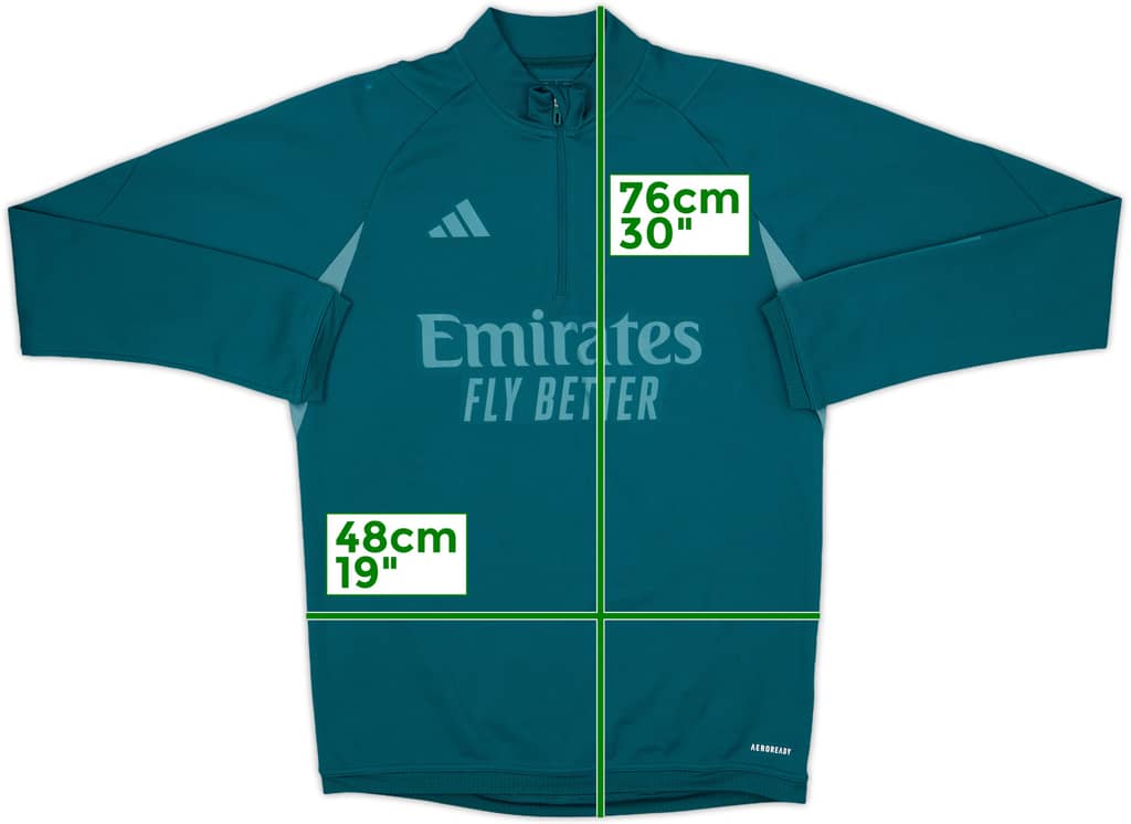 2023-24 Arsenal adidas 1/4 Zip Training Top - 8/10 - (M)