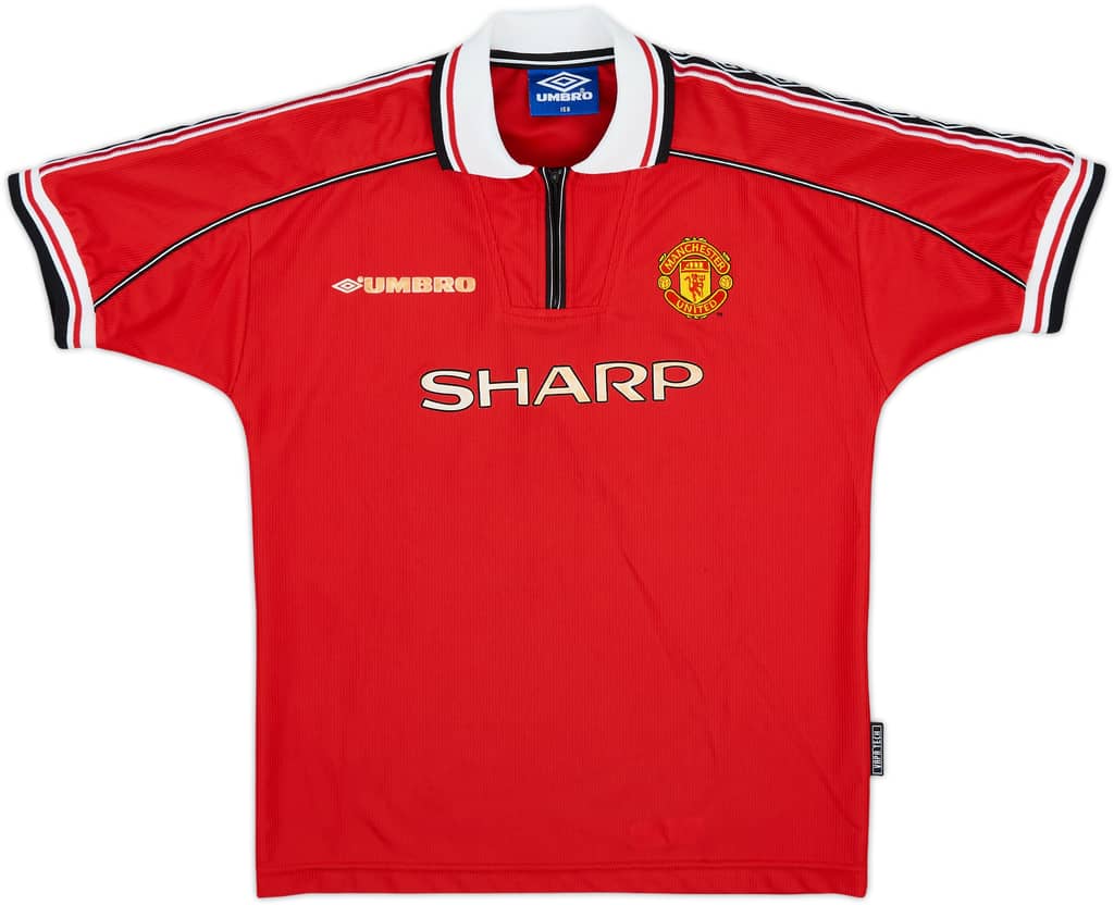 1998-00 Manchester United Home Shirt - 7/10 - (L.Boys)