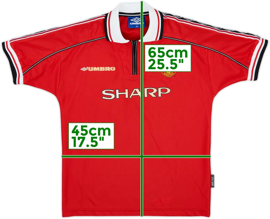 1998-00 Manchester United Home Shirt - 7/10 - (L.Boys)