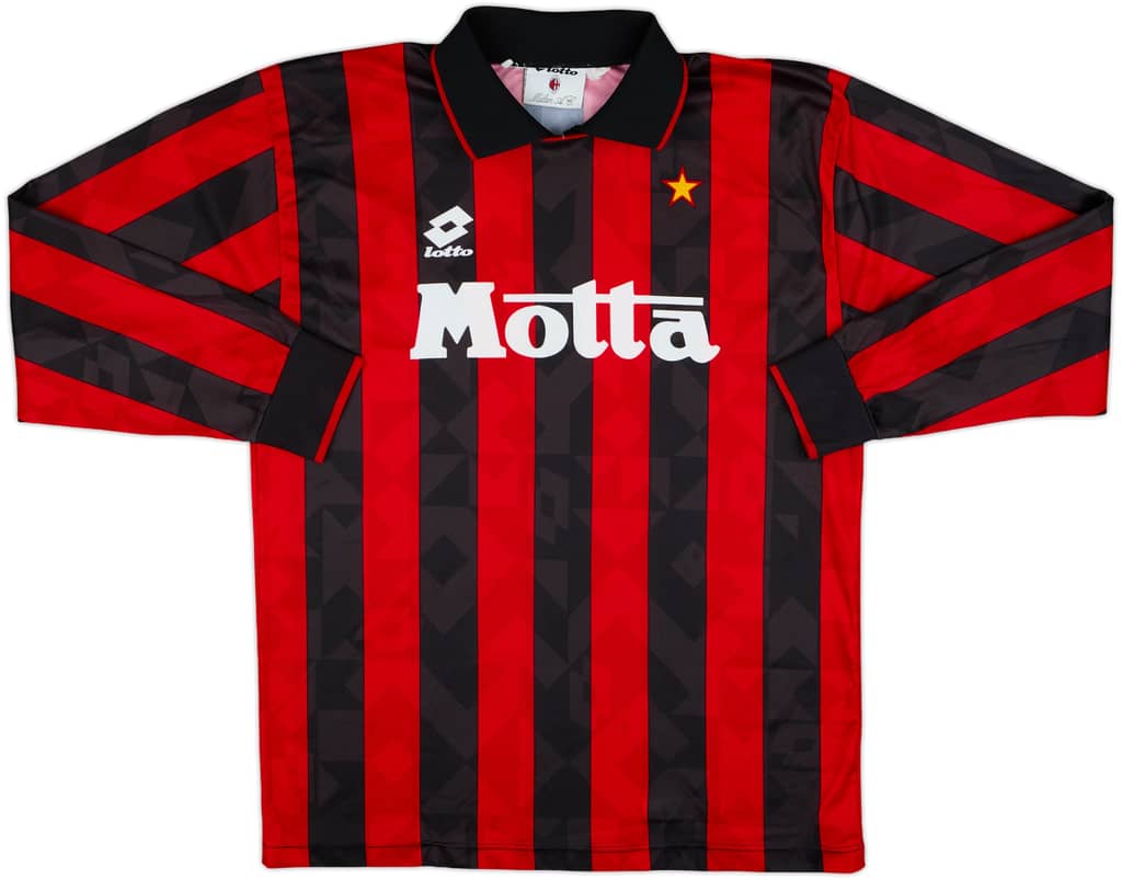 1993-94 AC Milan Home L/S Shirt - 9/10 - (L)