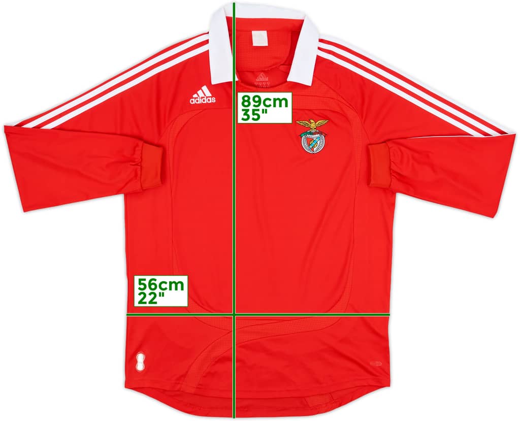 2007-08 Benfica Sample Home L/S Shirt - 8/10 - (L)