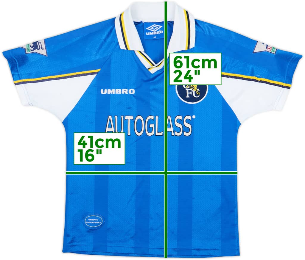 1997-99 Chelsea Home Shirt - 8/10 - (M.Boys)