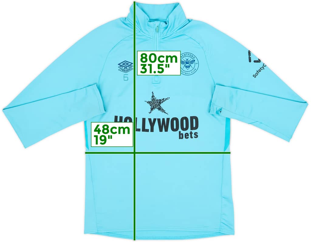 2021-22 Brentford Player Issue Umbro 1/4 Zip Training Top #6 - 6/10 - (M)